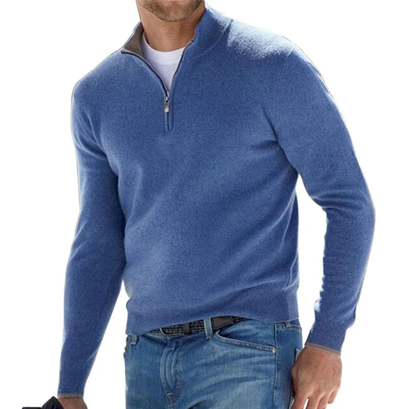 Men’s Cozy Winter Half-Zip Jumper | Modern Style