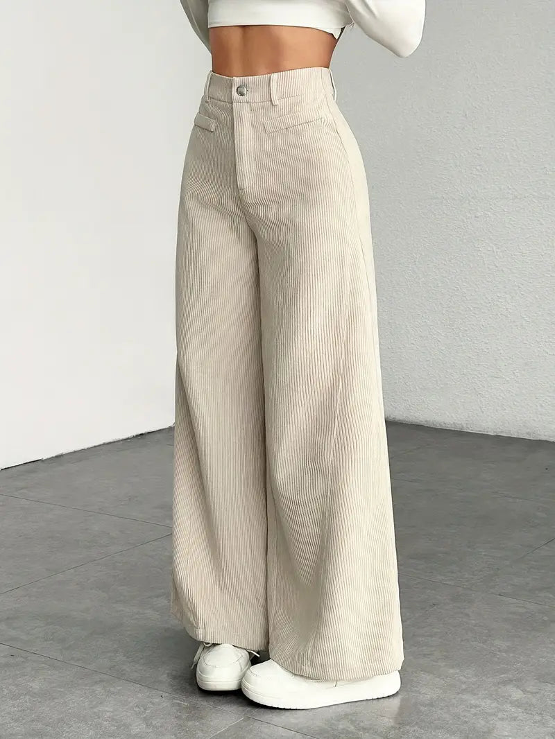 Women’s High-Rise Wide Leg Trousers | Timeless Cut