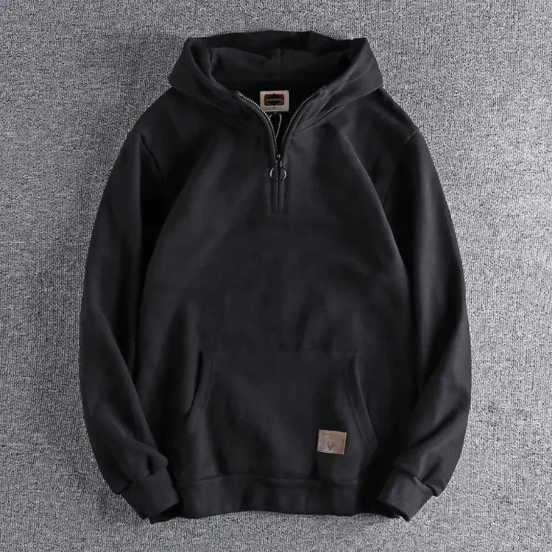 Men’s Casual Cozy Winter Hoodie | Half Zip