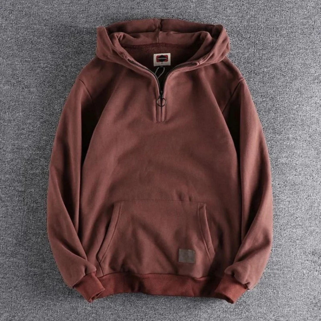 Men’s Casual Cozy Winter Hoodie | Half Zip
