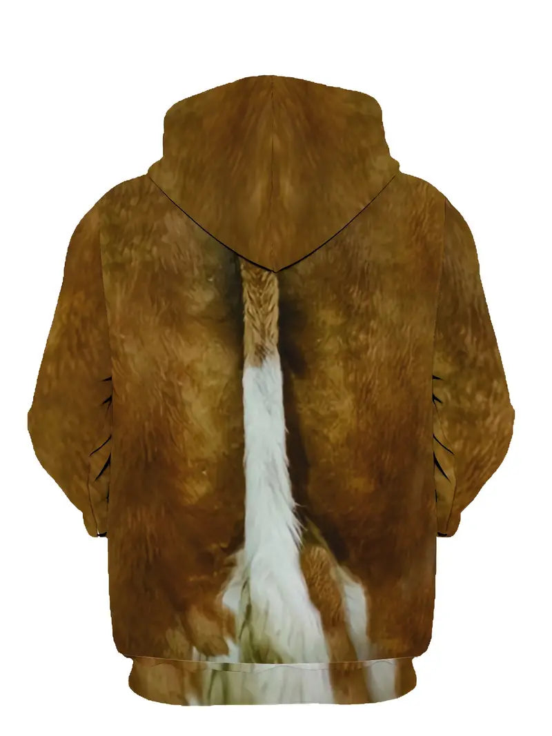 Men’s Casual Hoodies | Cow Print Design