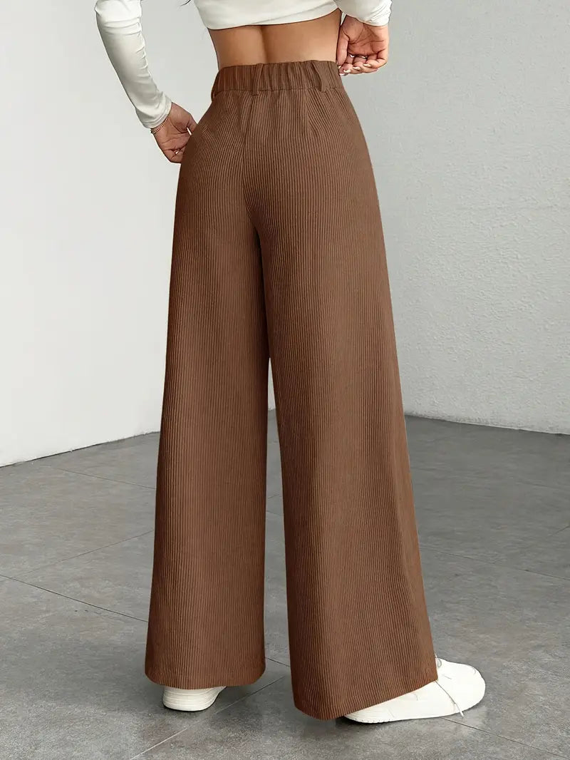 Women’s High-Rise Wide Leg Trousers | Timeless Cut