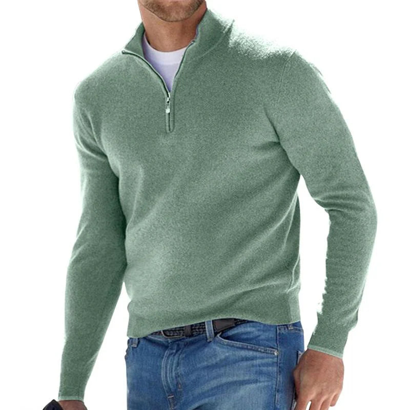 Men’s Cozy Winter Half-Zip Jumper | Modern Style