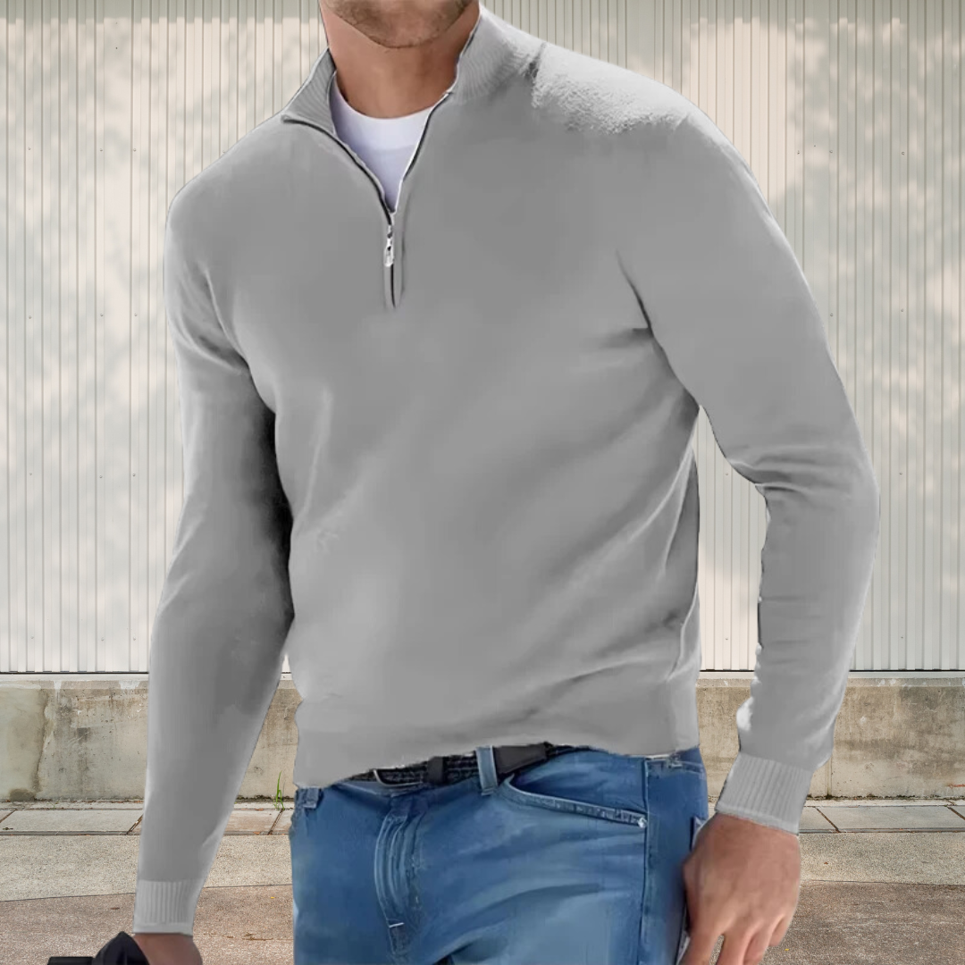 Men’s Cozy Winter Half-Zip Jumper | Modern Style