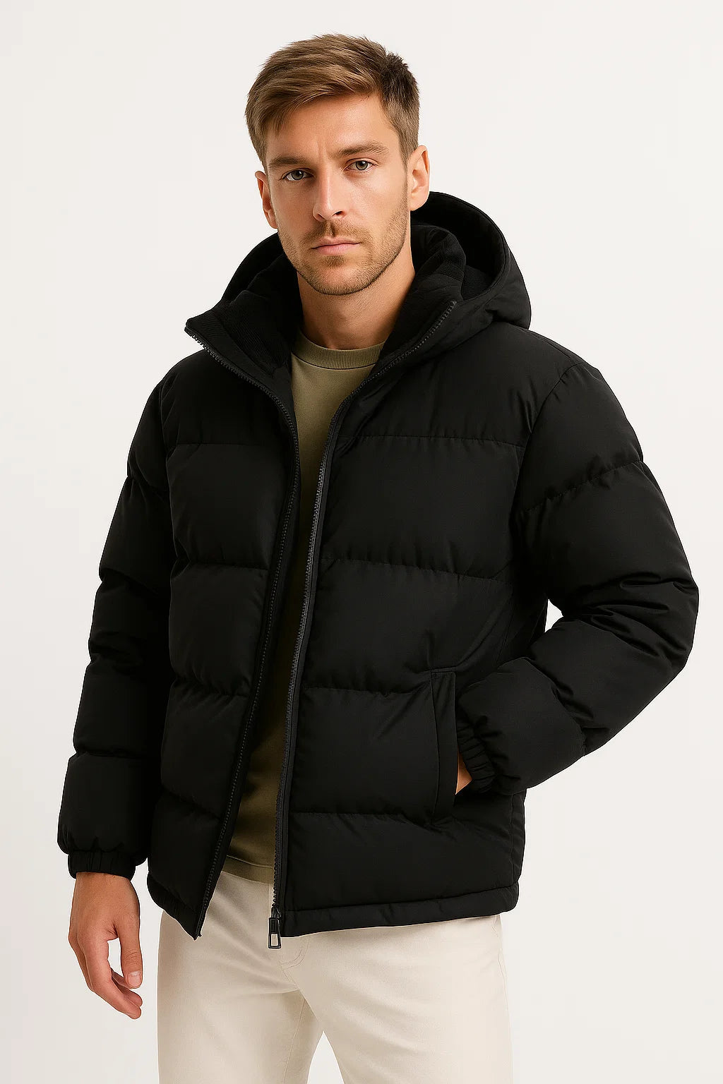 Men’s Puffer Jacket | Hooded Winter Coat