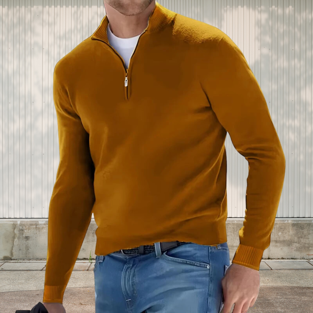 Men’s Cozy Winter Half-Zip Jumper | Modern Style