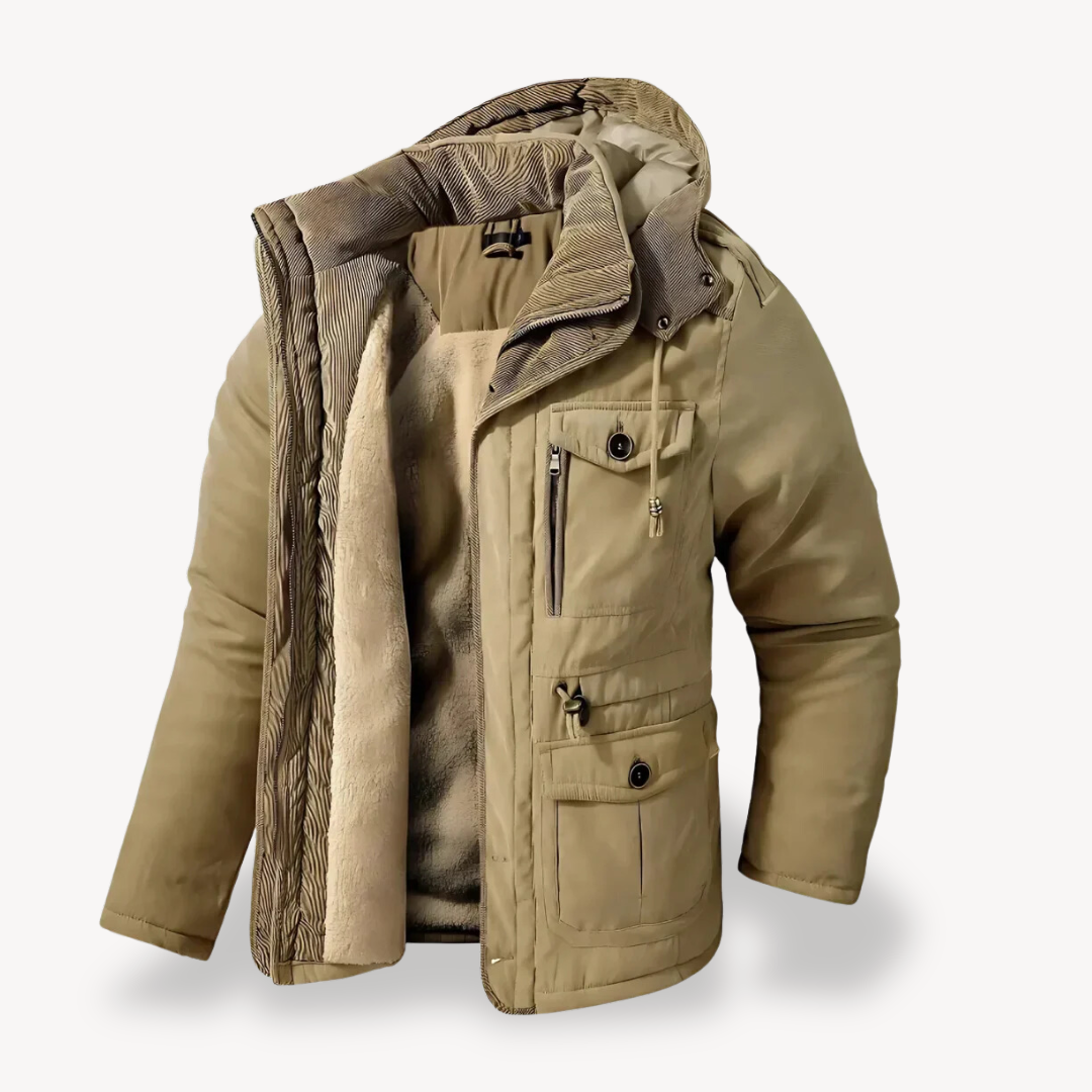 Men’s Winter Parka Coat | Detachable Hood Design