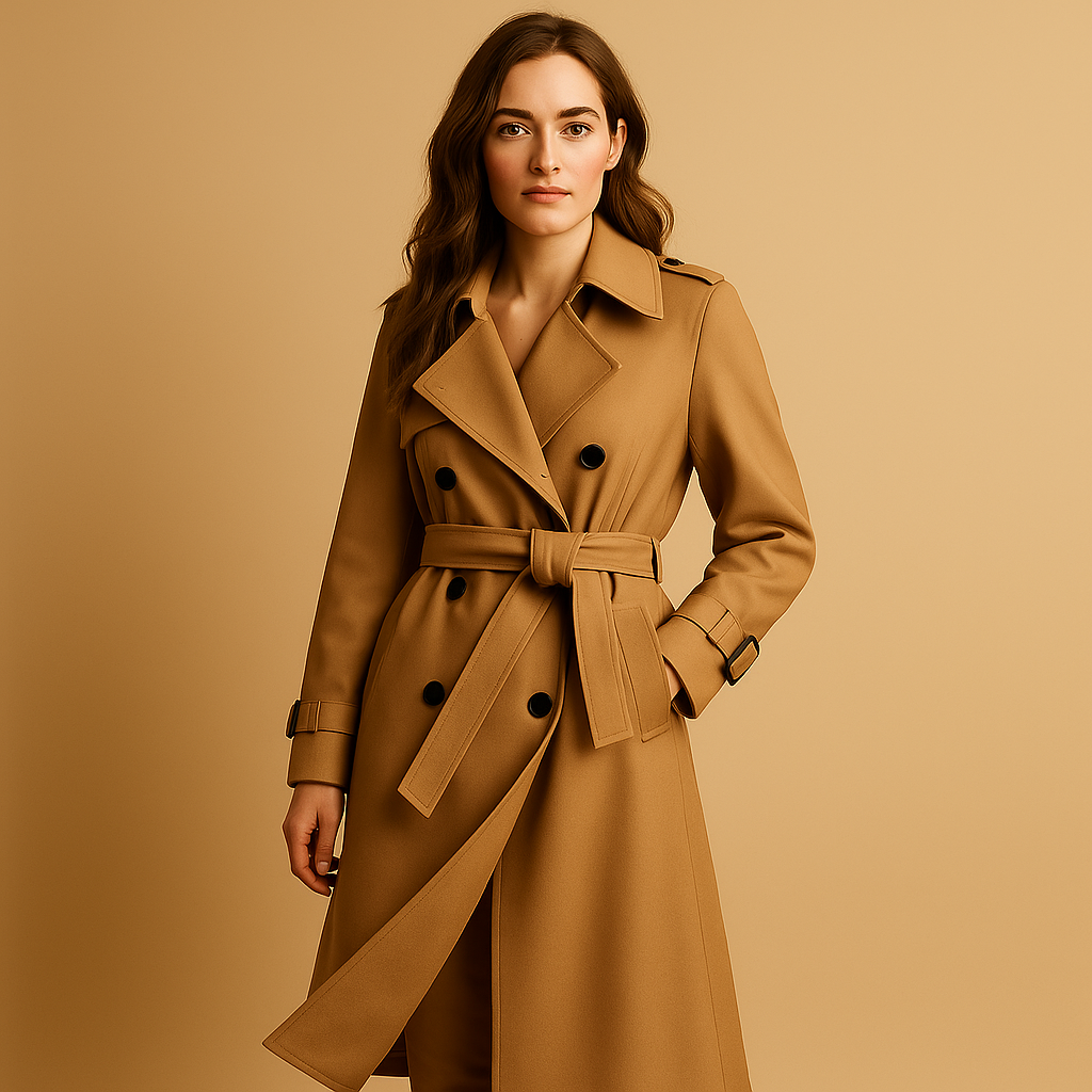 Women's Double Button Long Coat | Extended Length Cozy