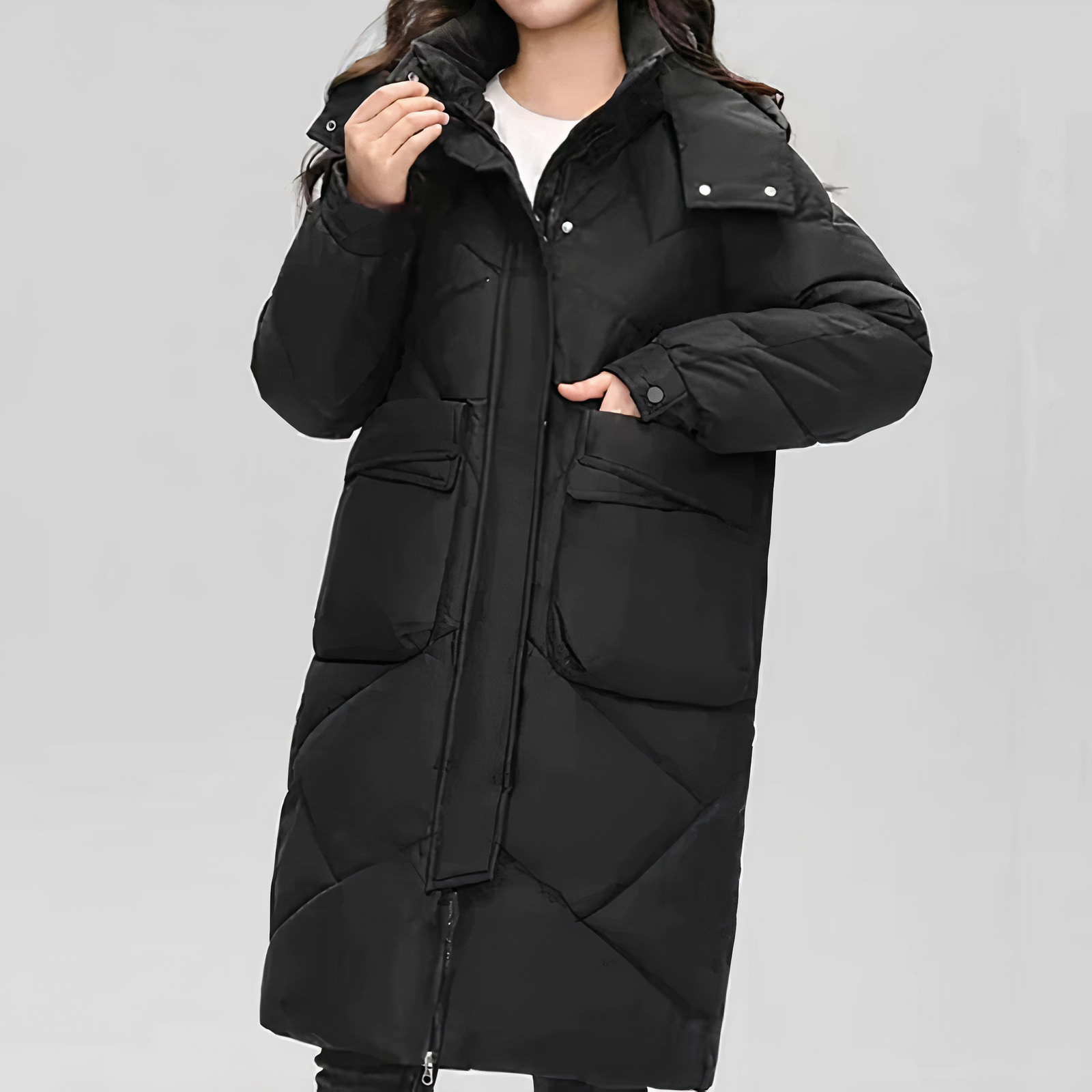 Women’s Long Puffer Coat | Quilted Fill Channels