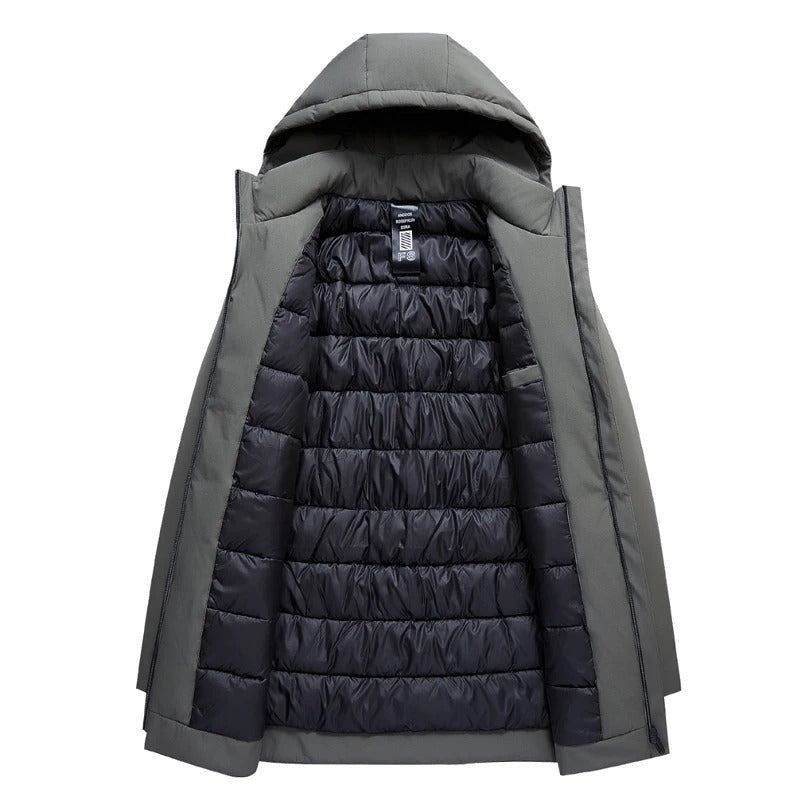 Men’s Hooded Parka Coat | Long Winter Style