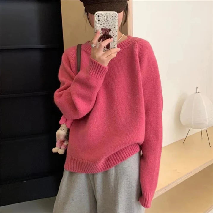 Women’s Oversized Knitted Jumper | Round Neck Style