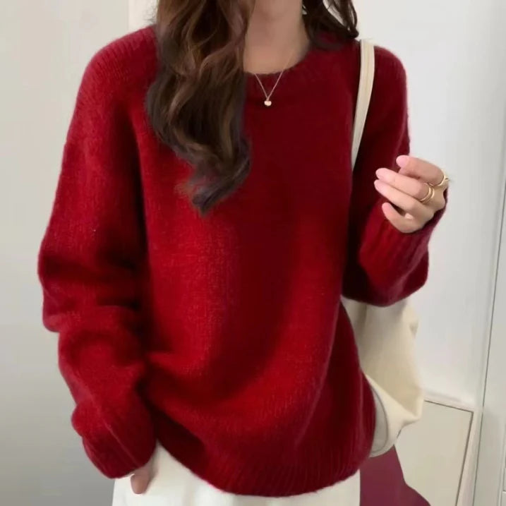 Women’s Oversized Knitted Jumper | Round Neck Style