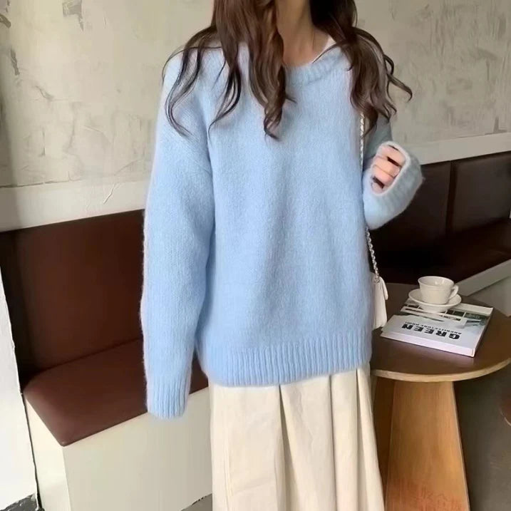 Women’s Oversized Knitted Jumper | Round Neck Style