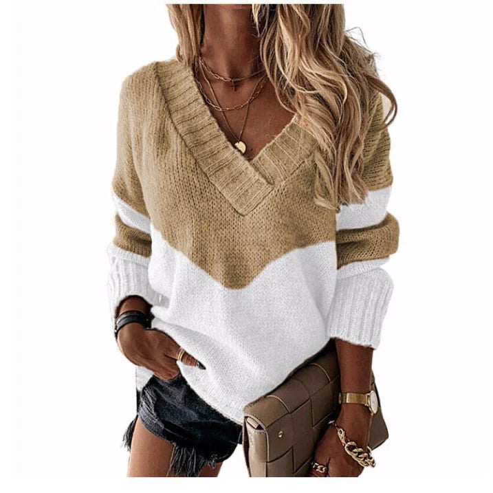 Women’s Stylish Knitted Jumper | V-Neck