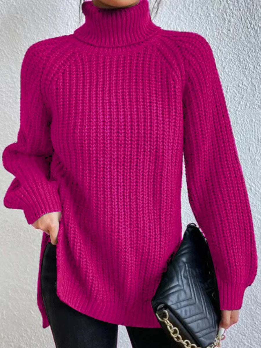 Women’s Knitted Jumper | Roll Neck and Ribbed Design