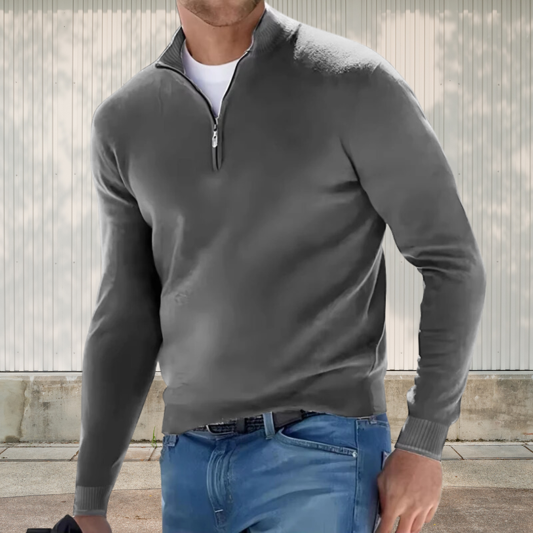 Men’s Cozy Winter Half-Zip Jumper | Modern Style