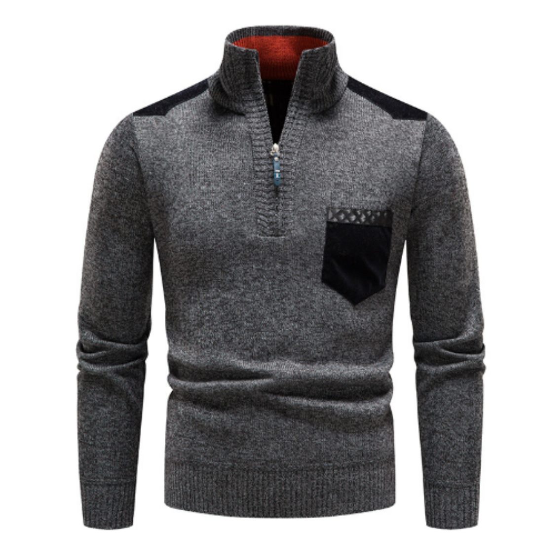 Men’s Roll Neck Half Zip Pullover | Versatile Style