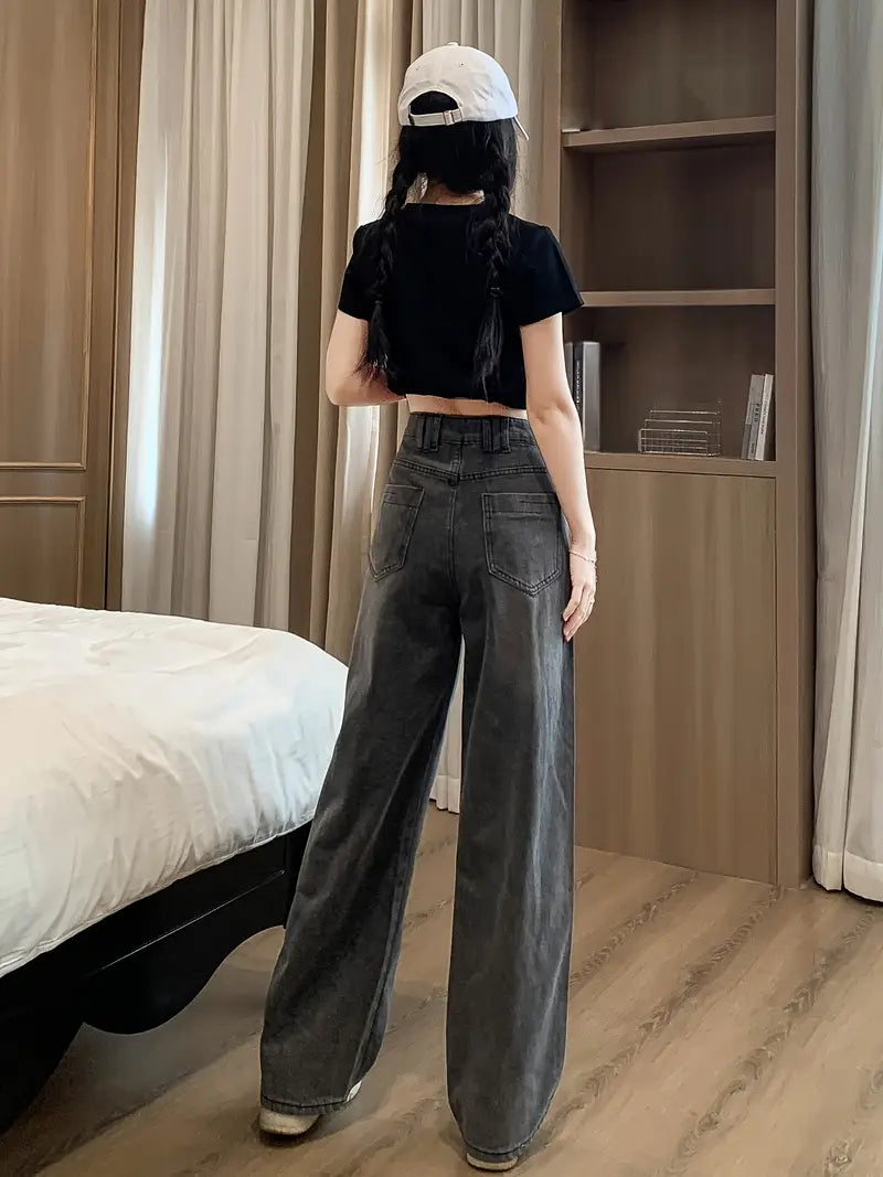 Women’s High-Waist Wide-Leg Trousers | Vintage Style