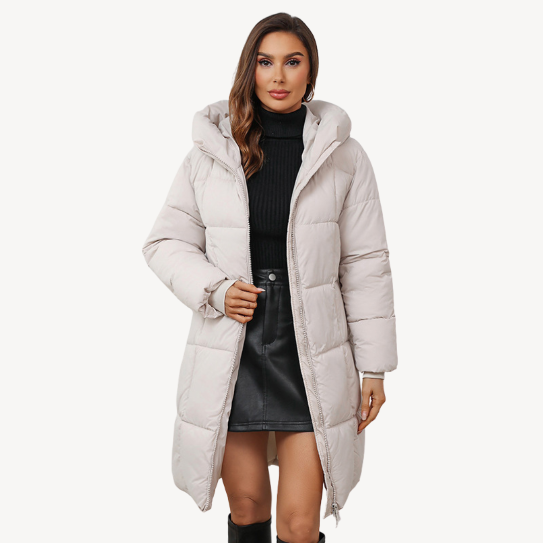 Women’s Chic Puffer Coat with Hood | Modern Accent