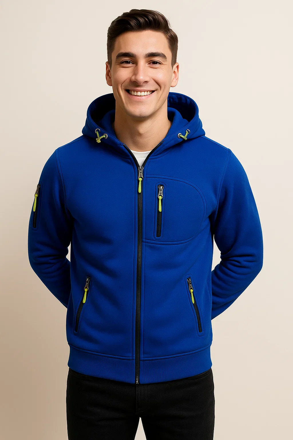 Men's Stylish Zip Hoodie | Functional Design