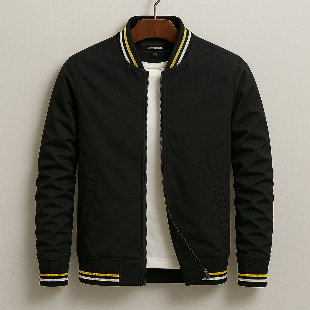 Men’s Stylish Zip-Up Bomber Jacket | Trendy