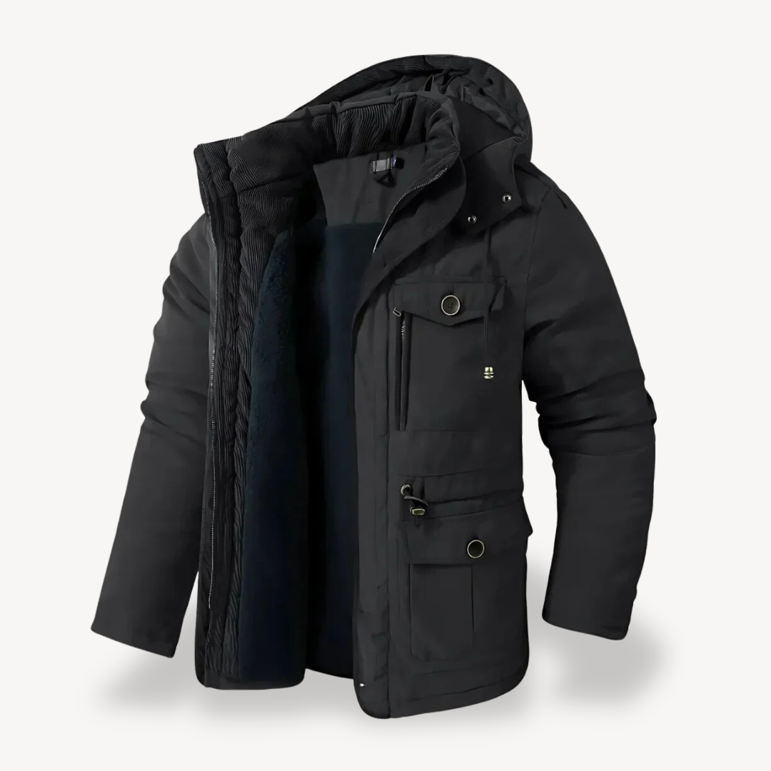Men’s Winter Parka Coat | Detachable Hood Design