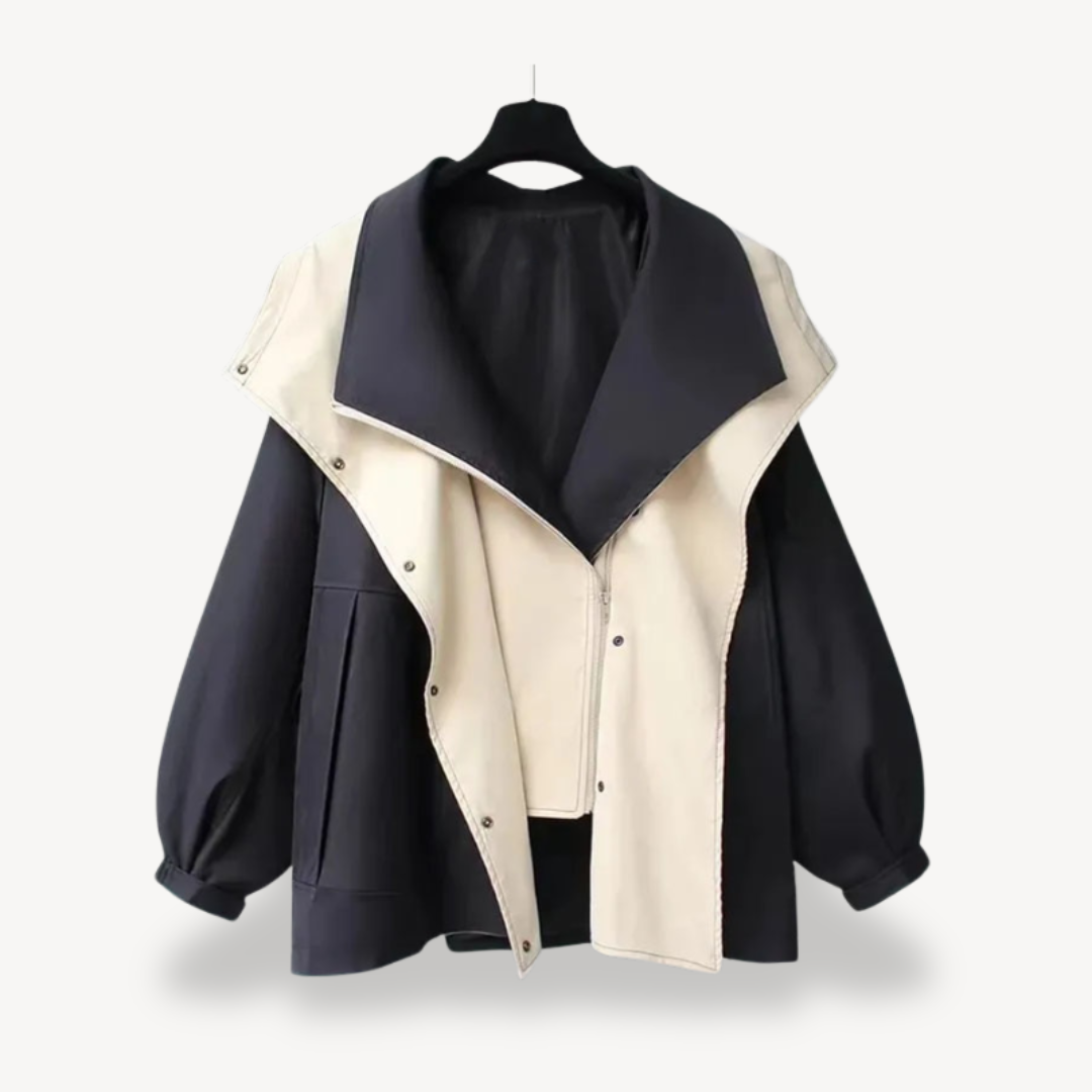 Women’s Colorblock Trench Coat | Stylish Winter Outerwear
