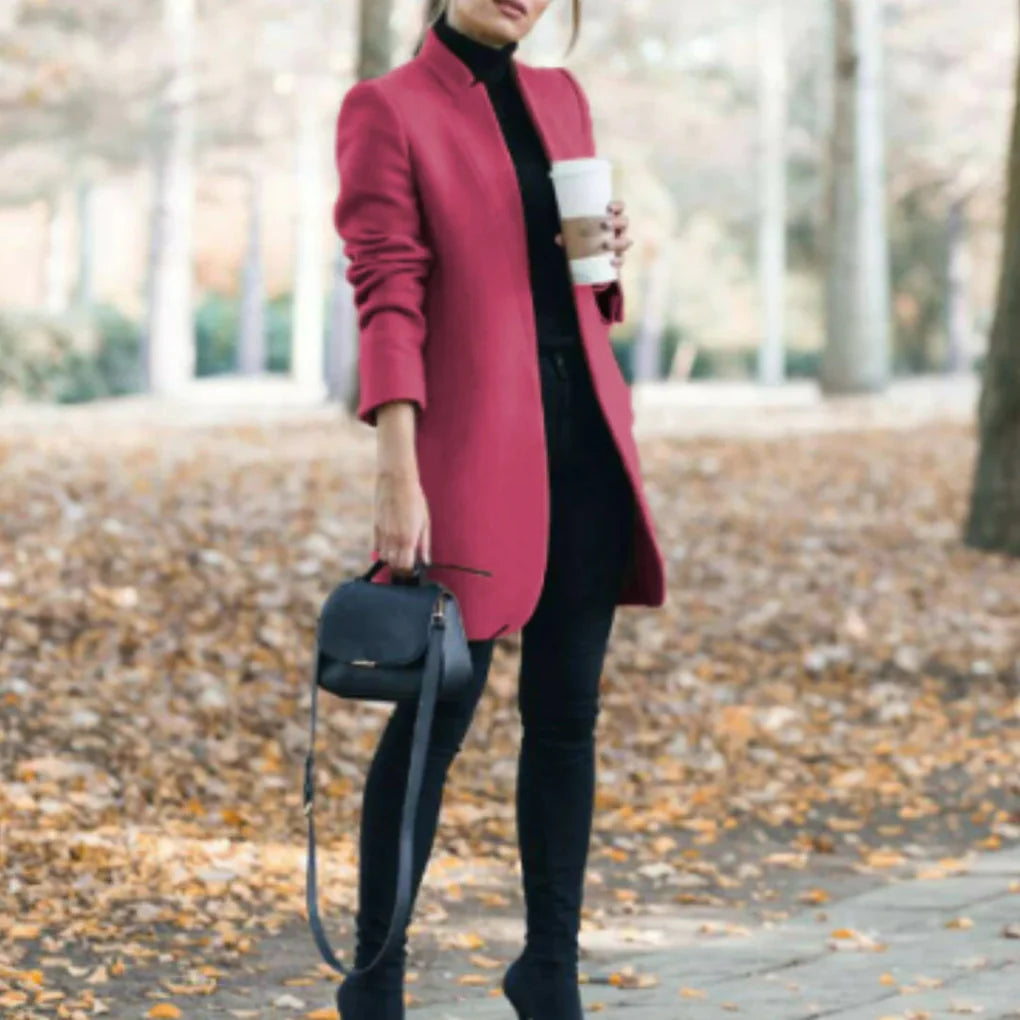 Women's Refined Long Coat | Classic Over-Layer