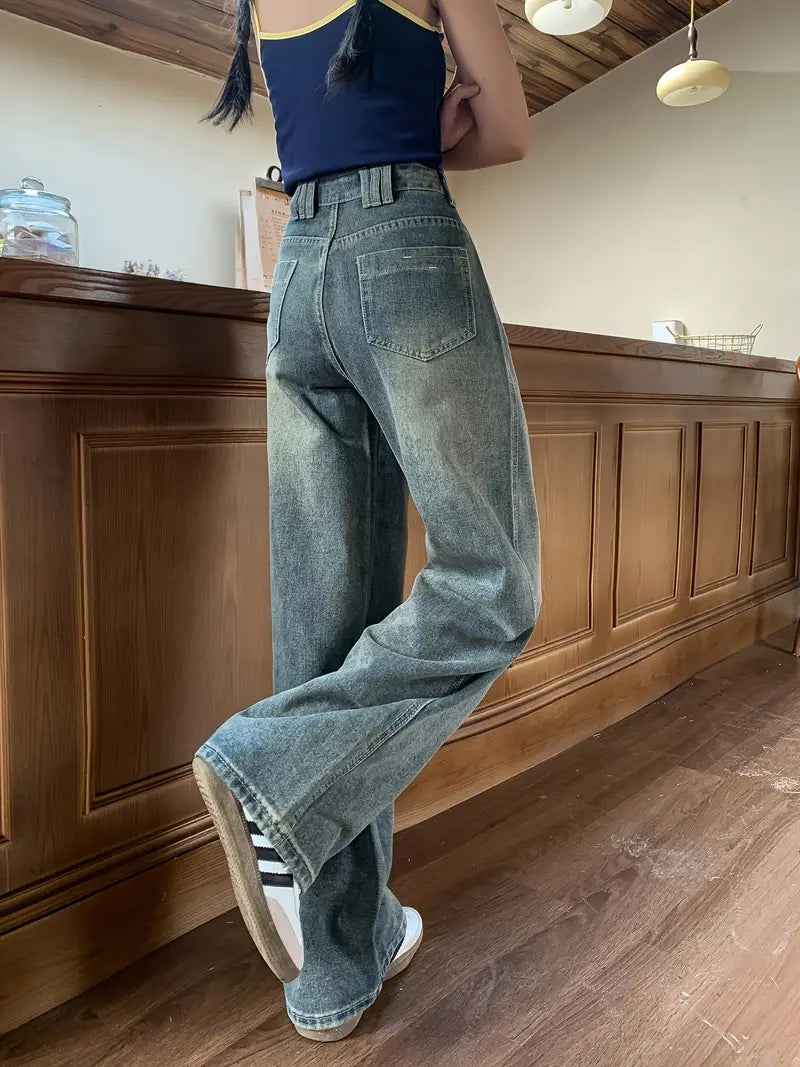 Women’s High-Waist Wide-Leg Trousers | Vintage Style