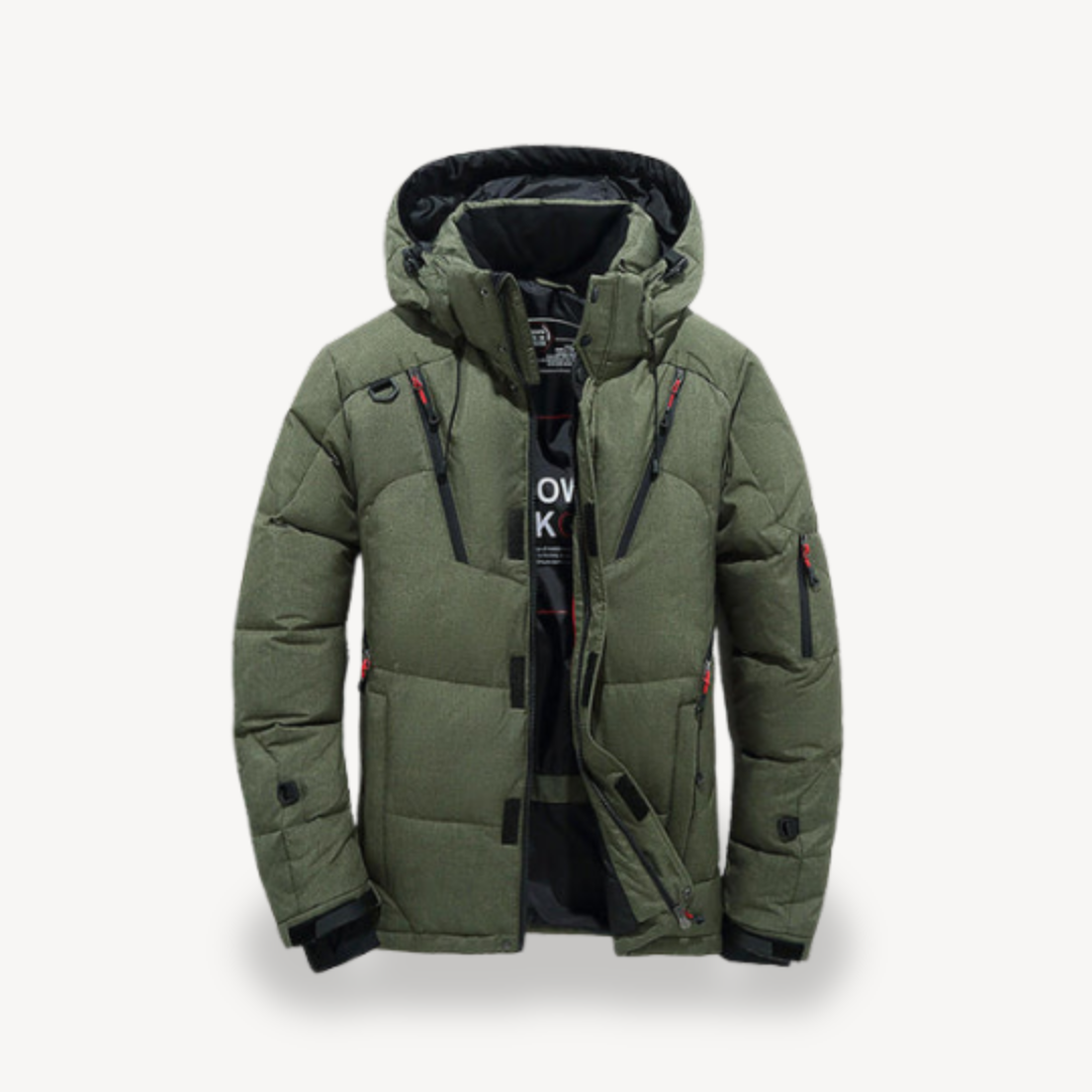Men's Stylish Puffer Jacket with Hood | Trendy