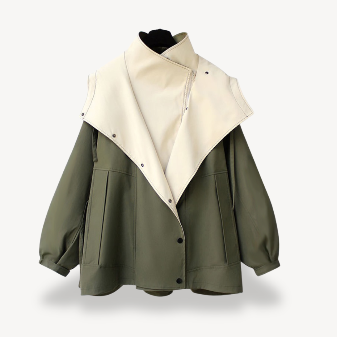 Women’s Colorblock Trench Coat | Stylish Winter Outerwear
