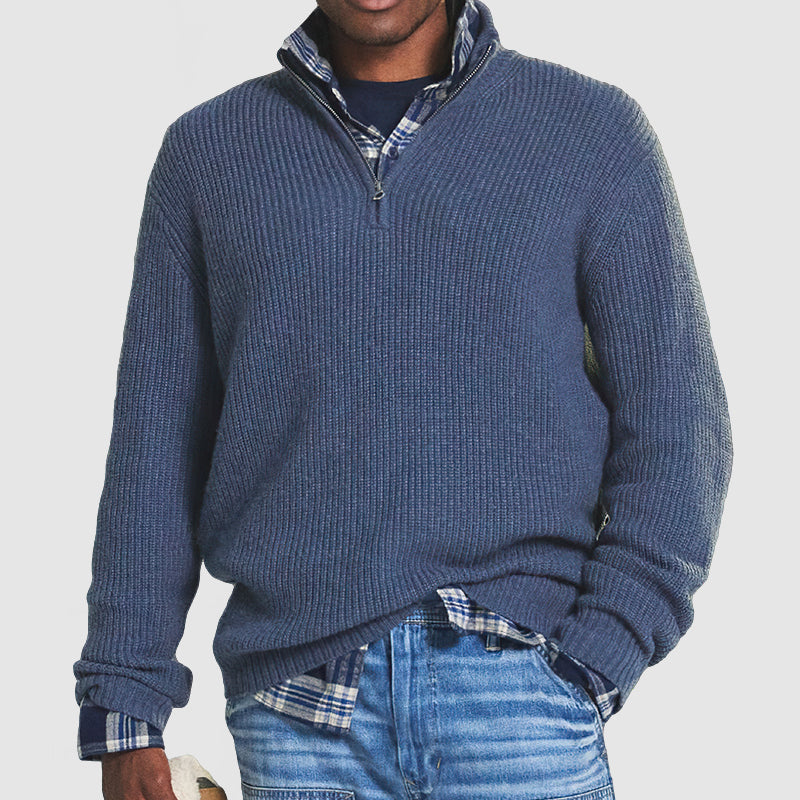 Men’s Winter Half Zip Pullover| Cozy Casual Knit