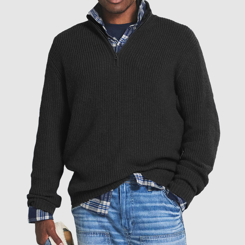 Men’s Winter Half Zip Pullover| Cozy Casual Knit