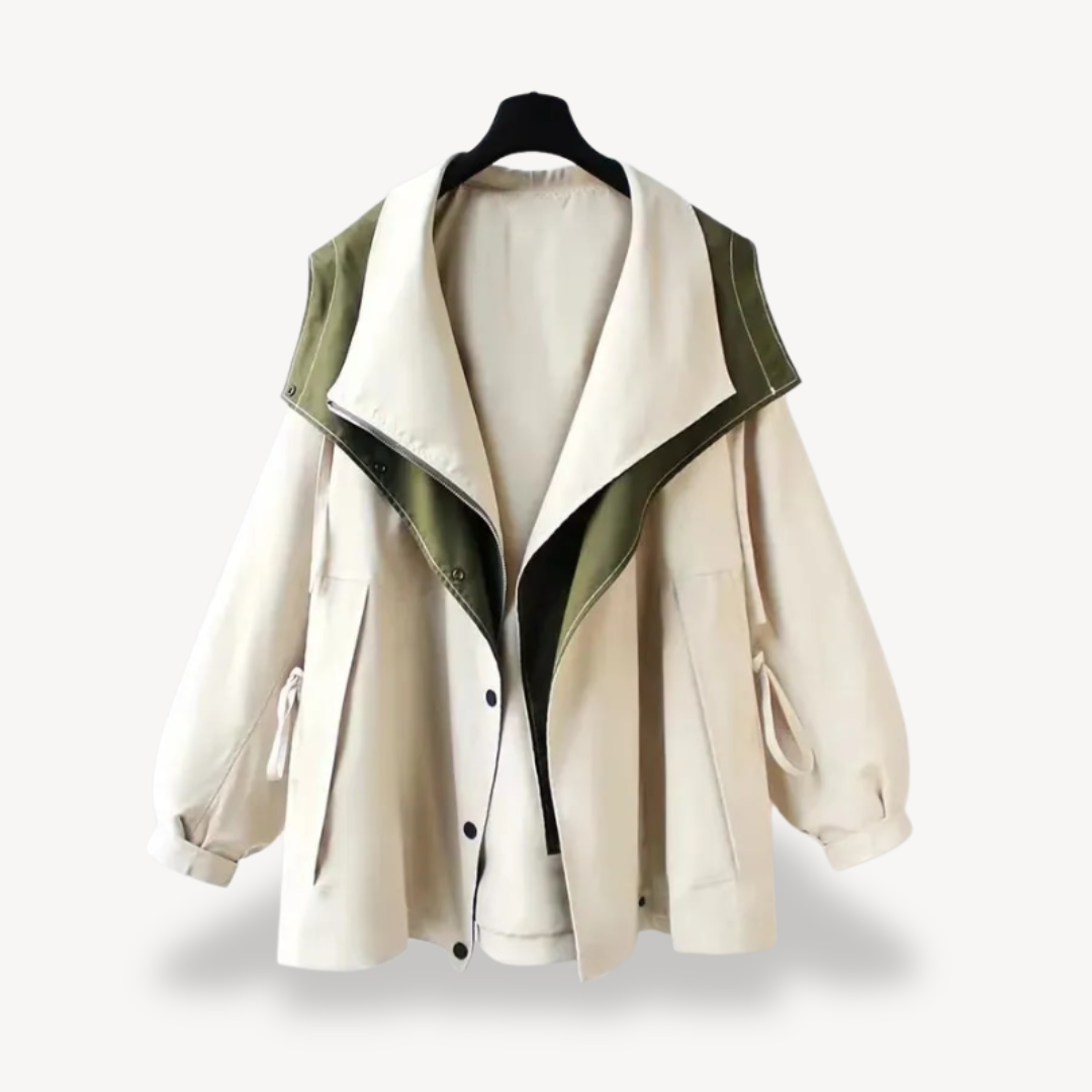Women’s Colorblock Trench Coat | Stylish Winter Outerwear