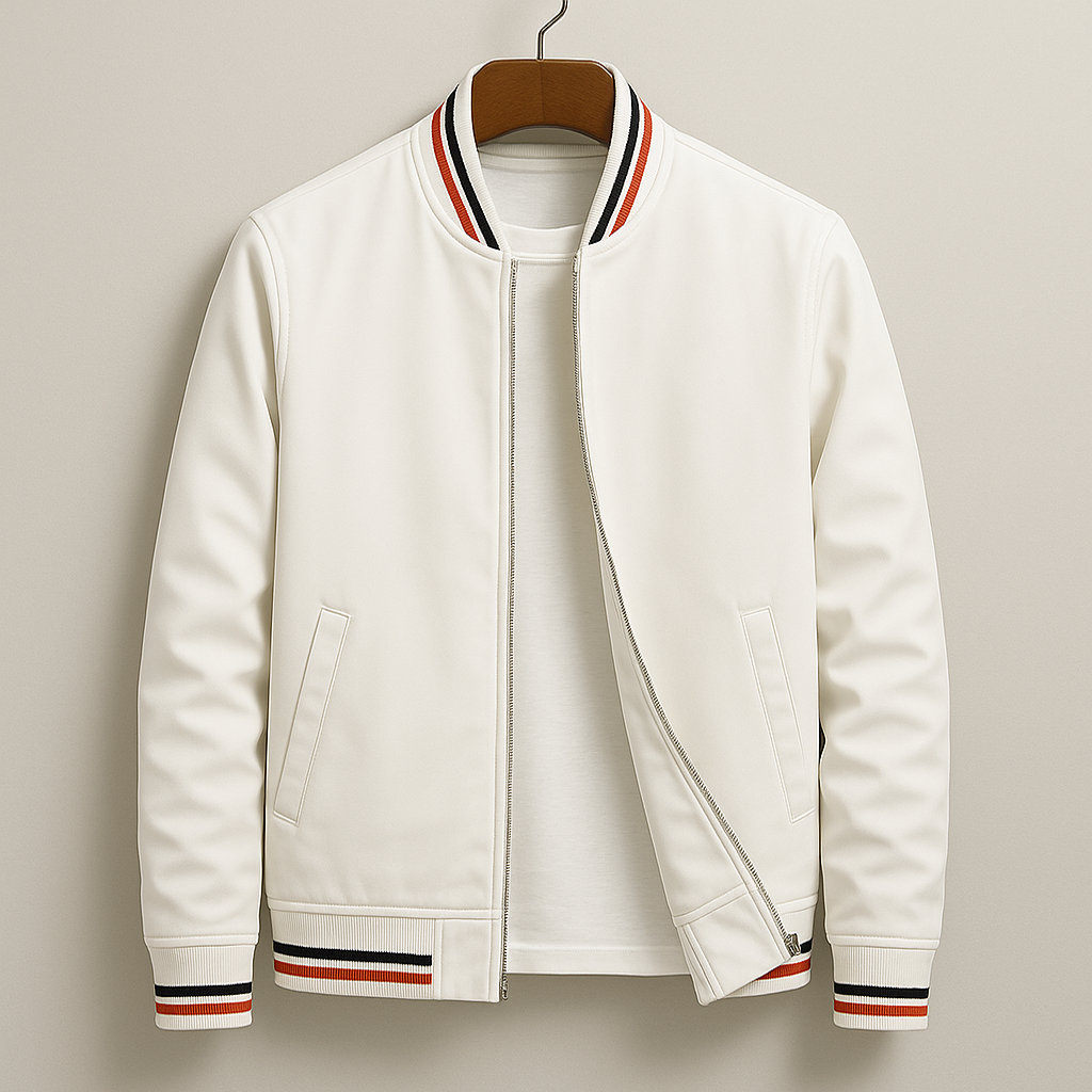 Men’s Stylish Zip-Up Bomber Jacket | Trendy