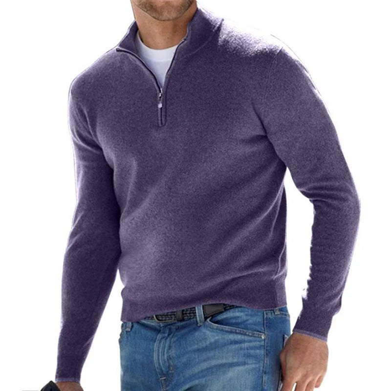 Men’s Cozy Winter Half-Zip Jumper | Modern Style