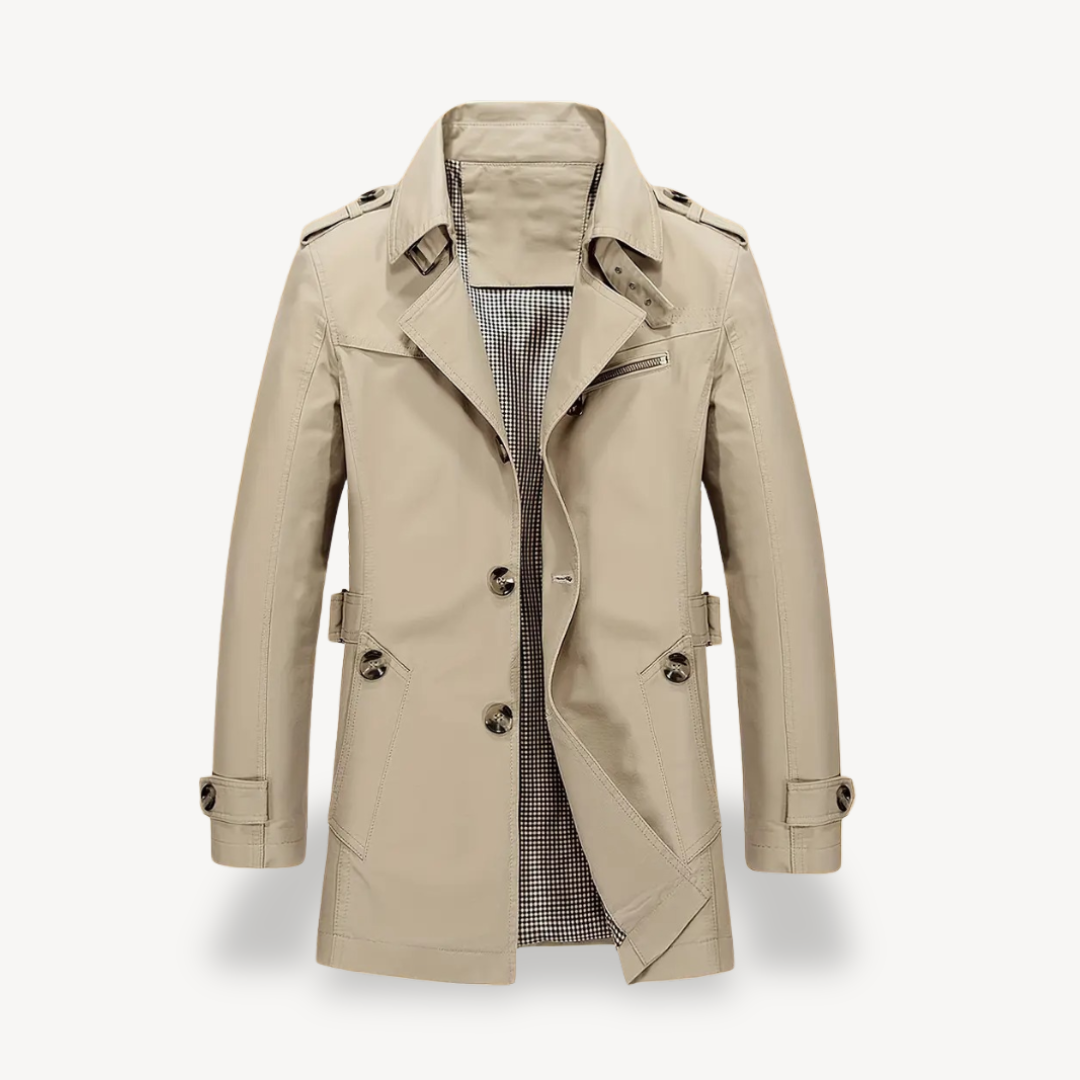 Men’s Classic Trench Coat | Tailored Design