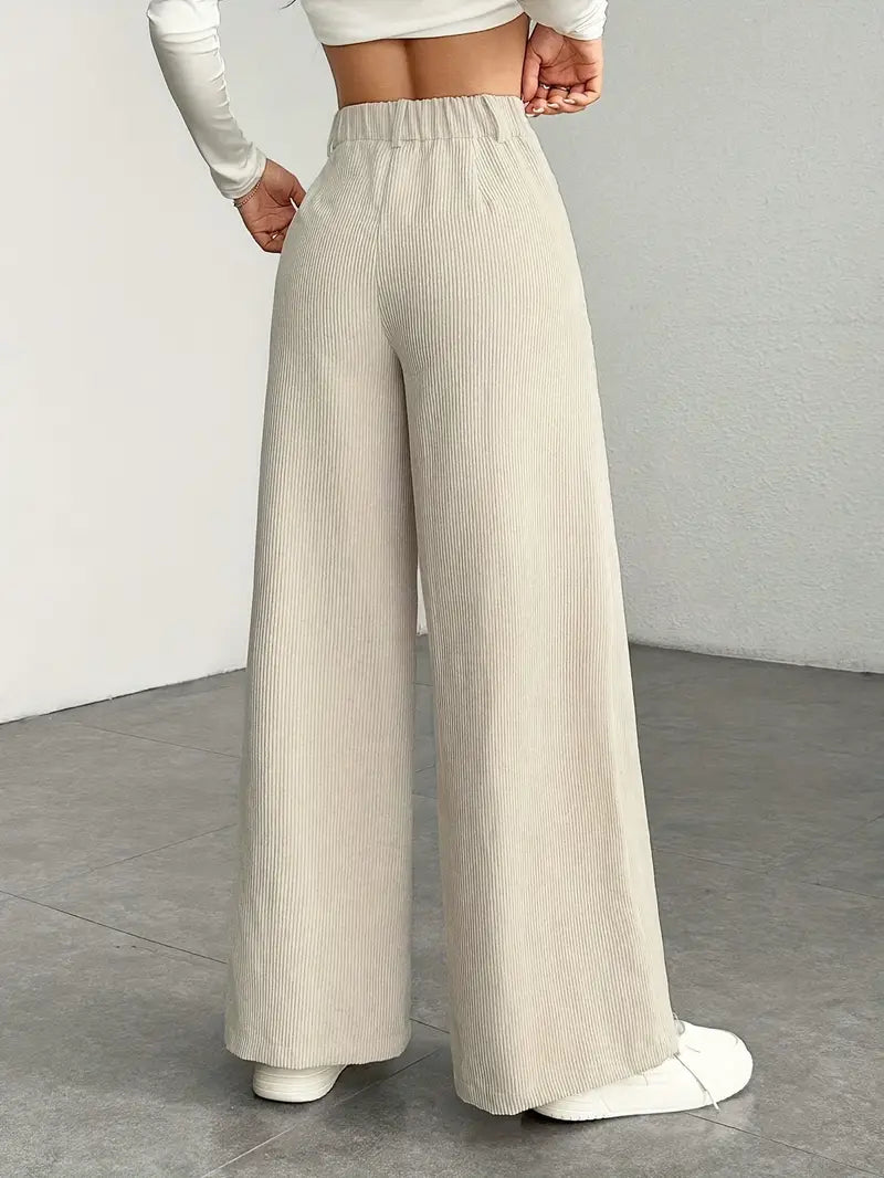 Women’s High-Rise Wide Leg Trousers | Timeless Cut