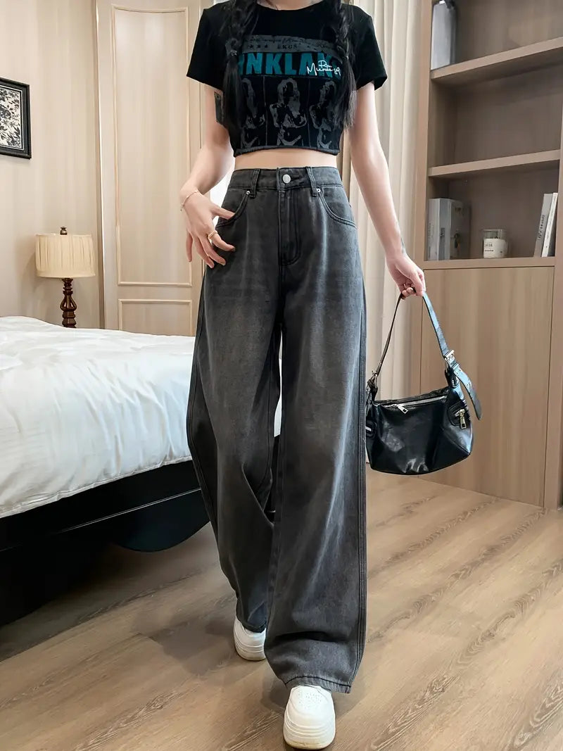 Women’s High-Waist Wide-Leg Trousers | Vintage Style