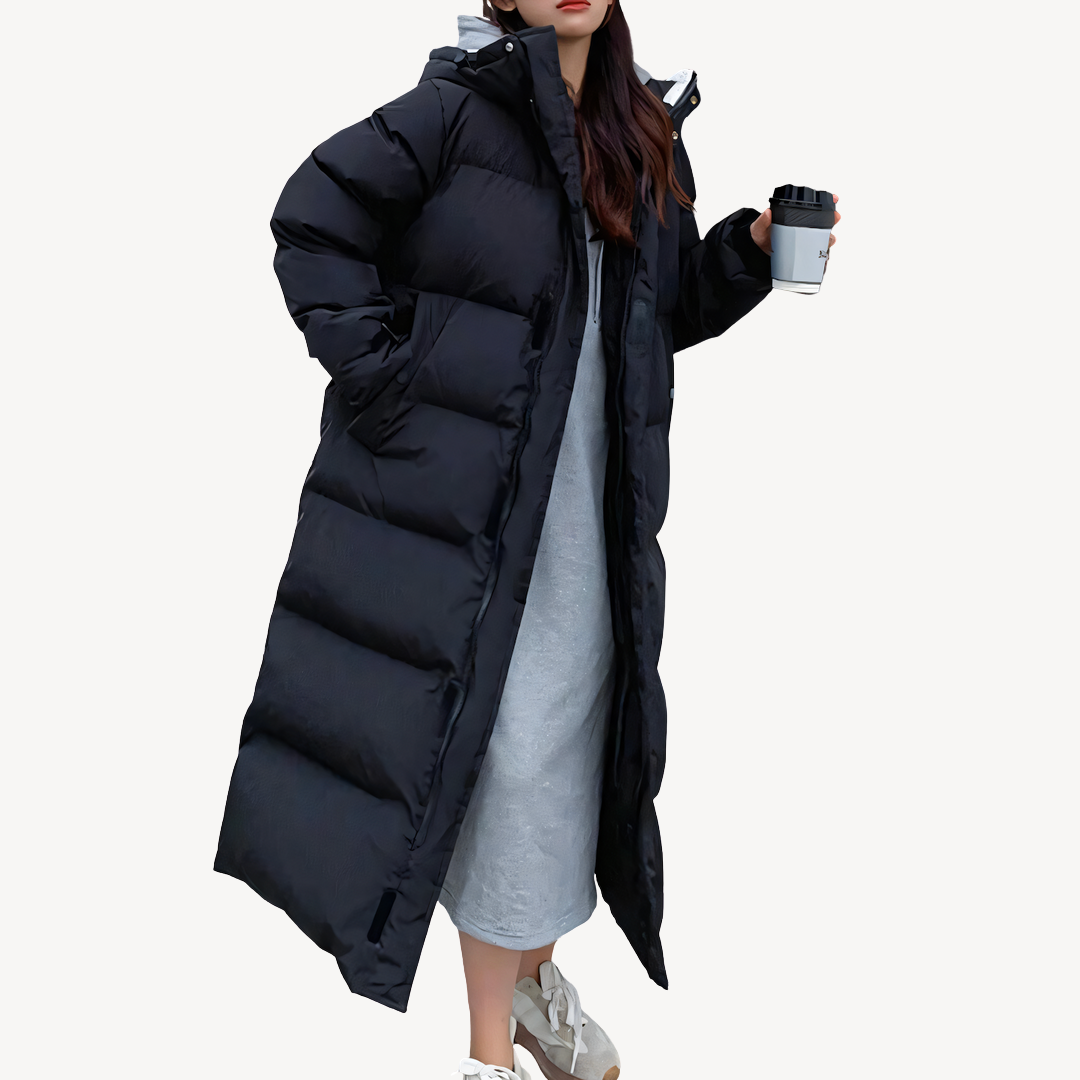 Women’s Modern Puffer Coat with Hood | Winter Ready