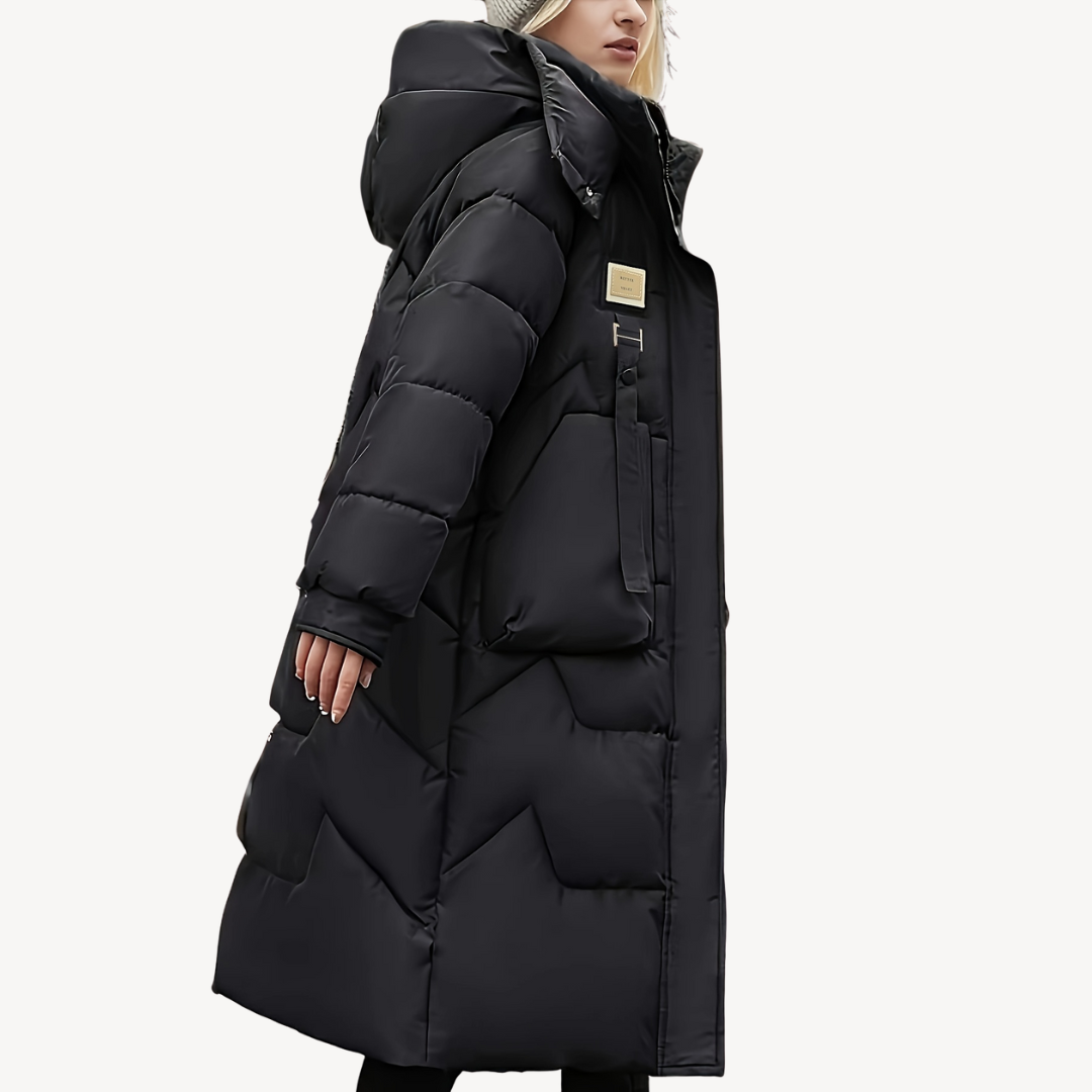 Women's Stylish Long Hooded Puffer Coat | Winter