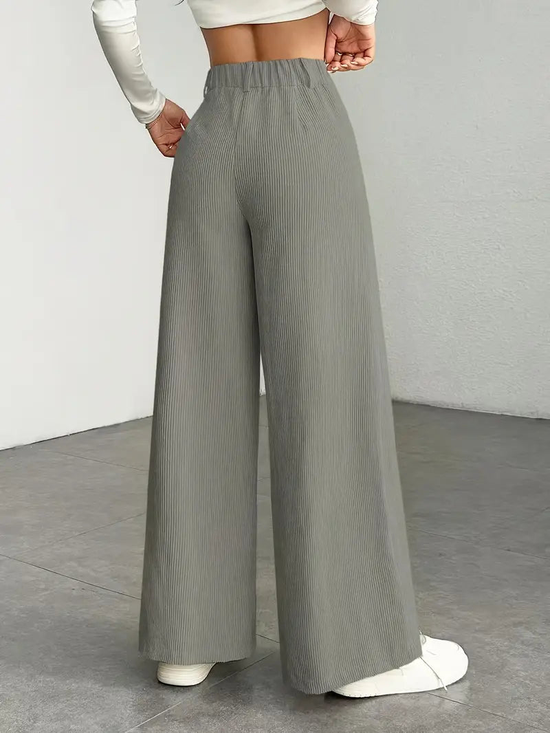 Women’s High-Rise Wide Leg Trousers | Timeless Cut
