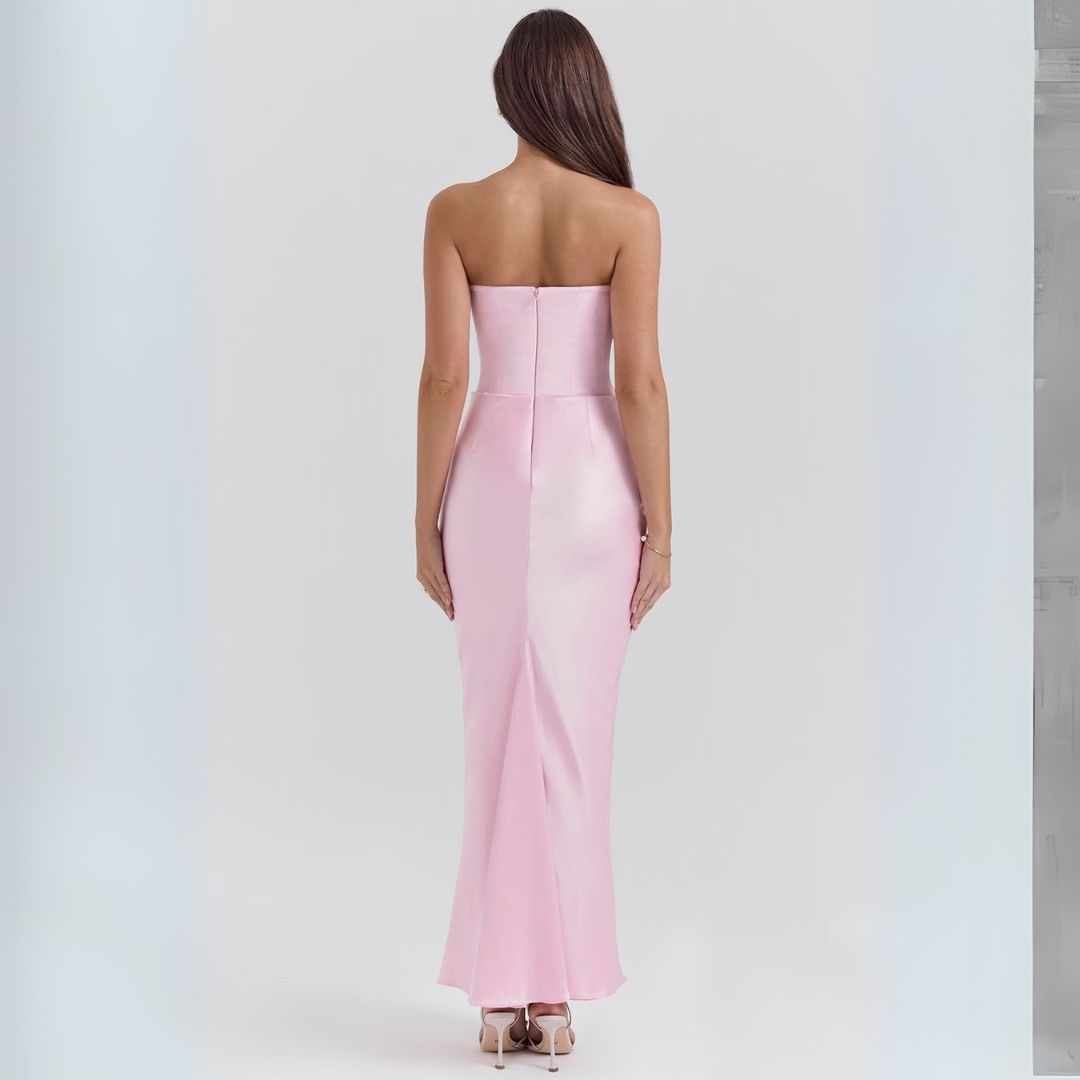 Women’s Strapless Maxi Wedding Guest Dress | Chic