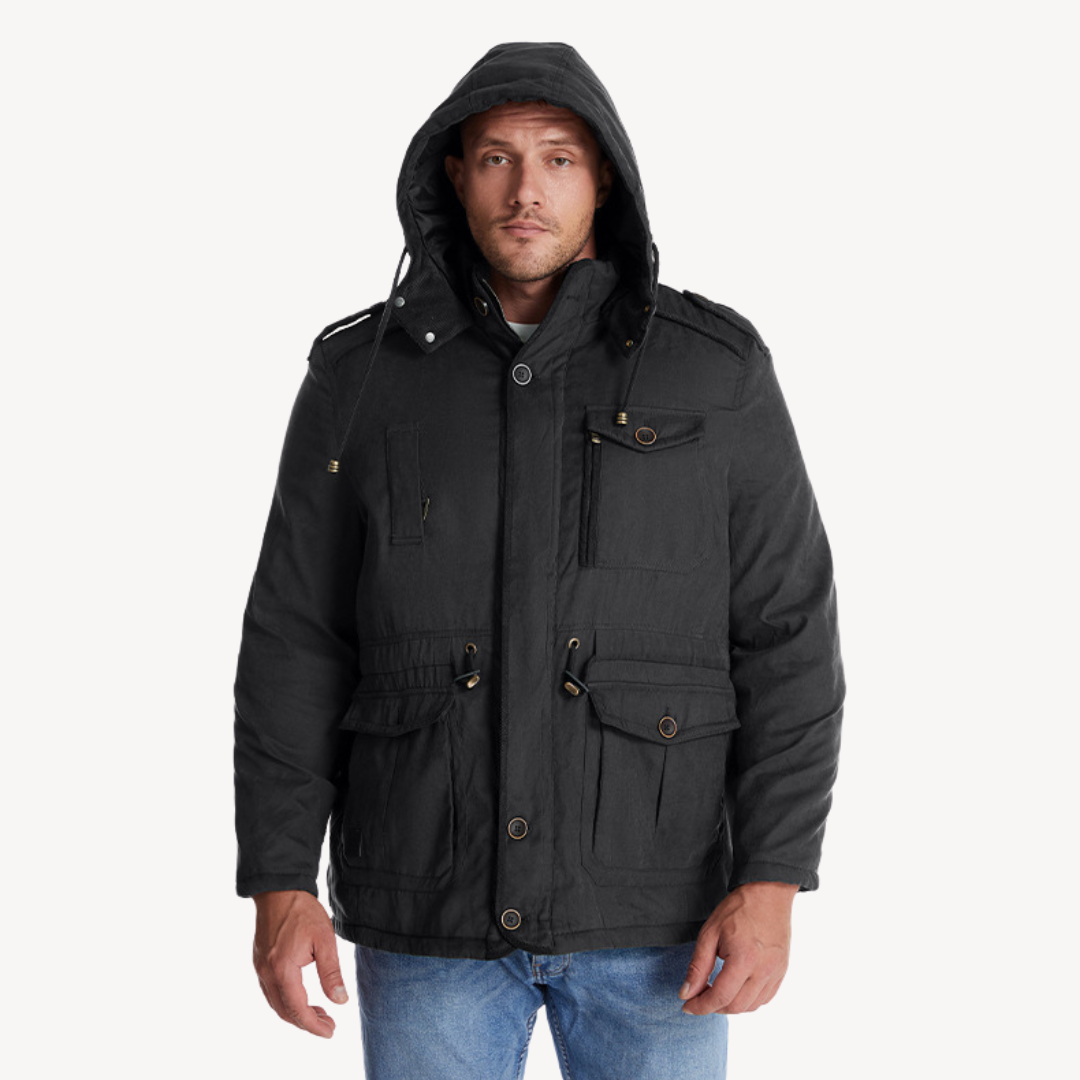 Men’s Winter Parka Coat | Detachable Hood Design