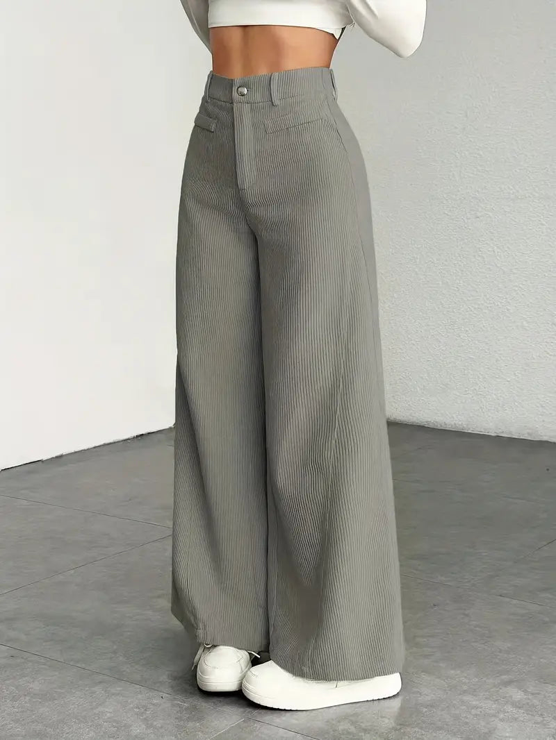 Women’s High-Rise Wide Leg Trousers | Timeless Cut