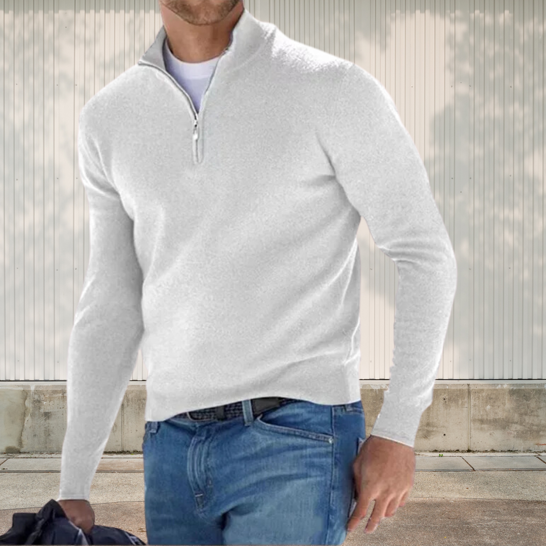 Men’s Cozy Winter Half-Zip Jumper | Modern Style