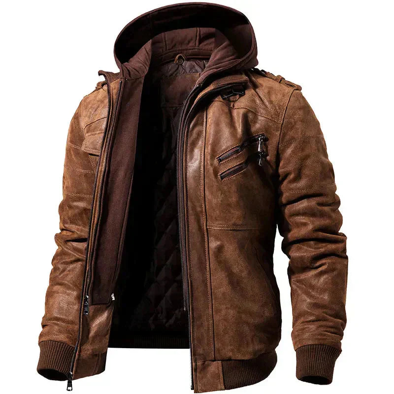 Men's Casual Jacket with Hood & Chest Pockets | Versatile