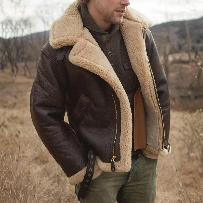 Men's Stylish Winter Pilot Aviator Jacket | Adjustable Fit