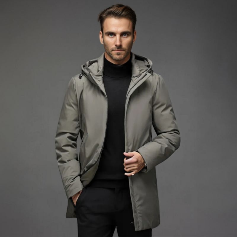 Men’s Hooded Parka Coat | Long Winter Style