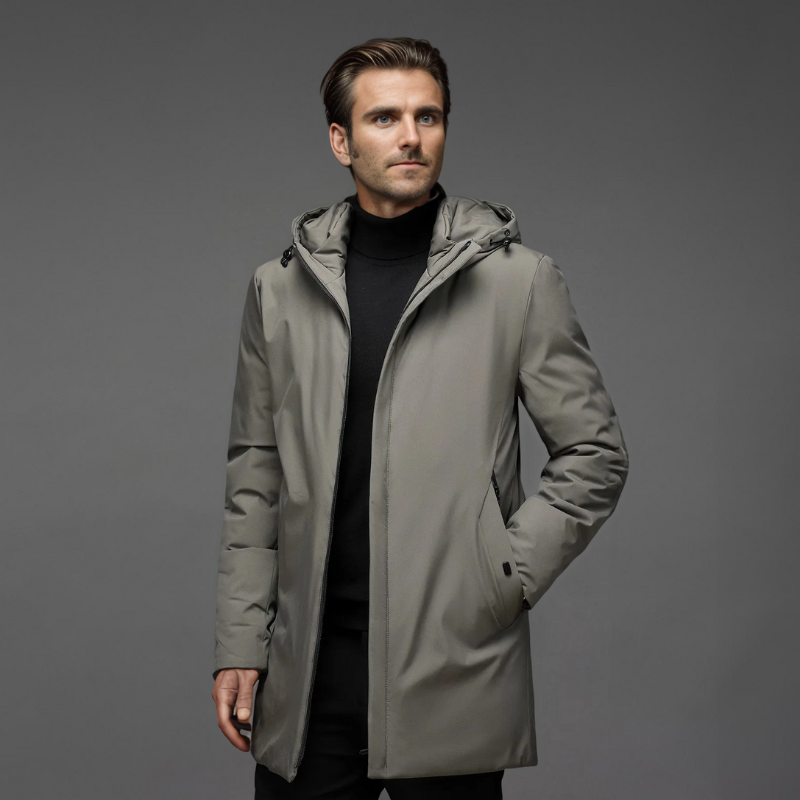 Men’s Hooded Parka Coat | Long Winter Style
